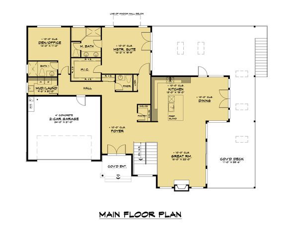 Home Plan - Contemporary Floor Plan - Main Floor Plan #1066-123