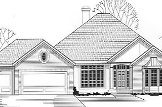 Exterior - Front Elevation for Traditional House Plan #67-376 - 5 bed, 4 bath