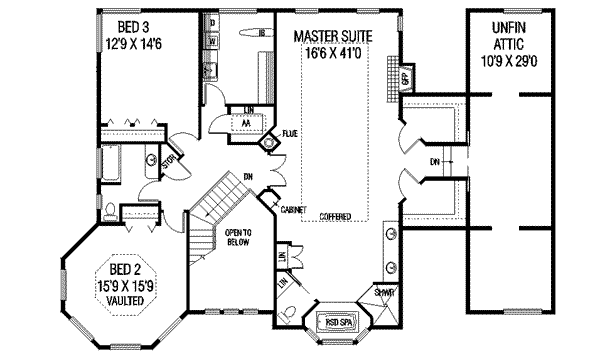Victorian Floor Plan - Upper Floor Plan #60-610