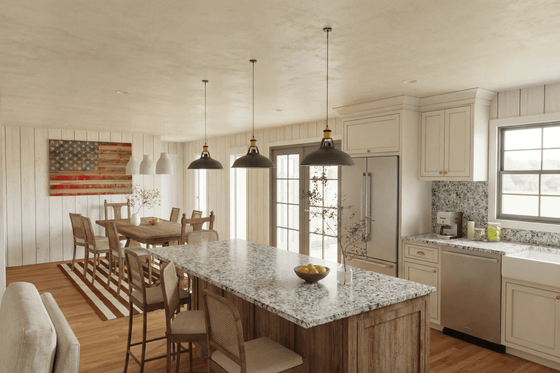 Interior - Kitchen for Cottage House Plan #923-454 - 3 bed, 2.5 bath