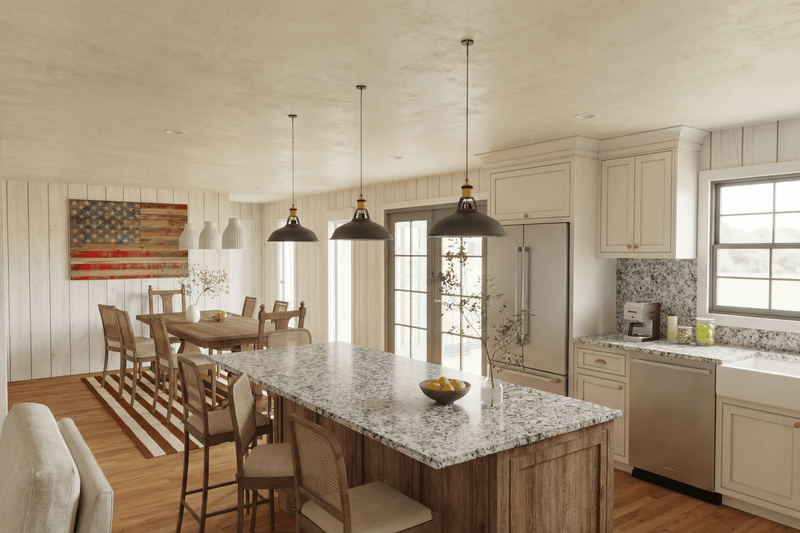 Architectural House Design - Interior - Kitchen for Cottage House Plan #923-454 - 3 bed, 2.5 bath