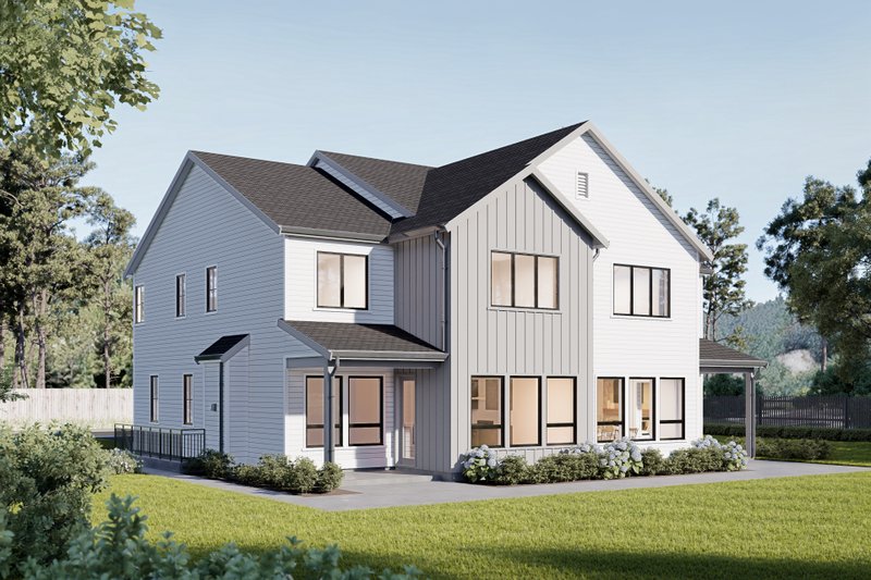 Home Plan - Exterior - Rear Elevation for Farmhouse House Plan #1114-29 - 8 bed, 4 bath