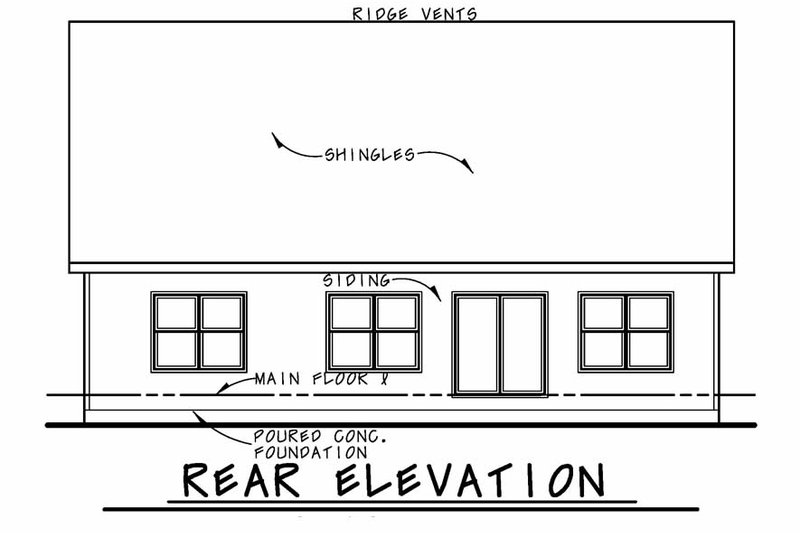 Dream House Plan - Exterior - Rear Elevation for Farmhouse House Plan #20-2411 - 4 bed, 3.5 bath