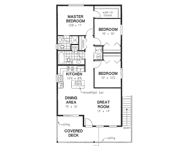 Traditional Floor Plan - Upper Floor Plan #18-4511
