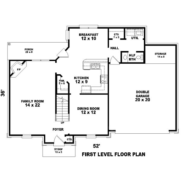 European Floor Plan - Main Floor Plan #81-13608