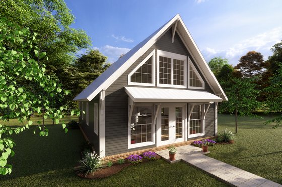 Exterior - Other Elevation for Cabin House Plan #513-2207 - 1 bed, 1 bath