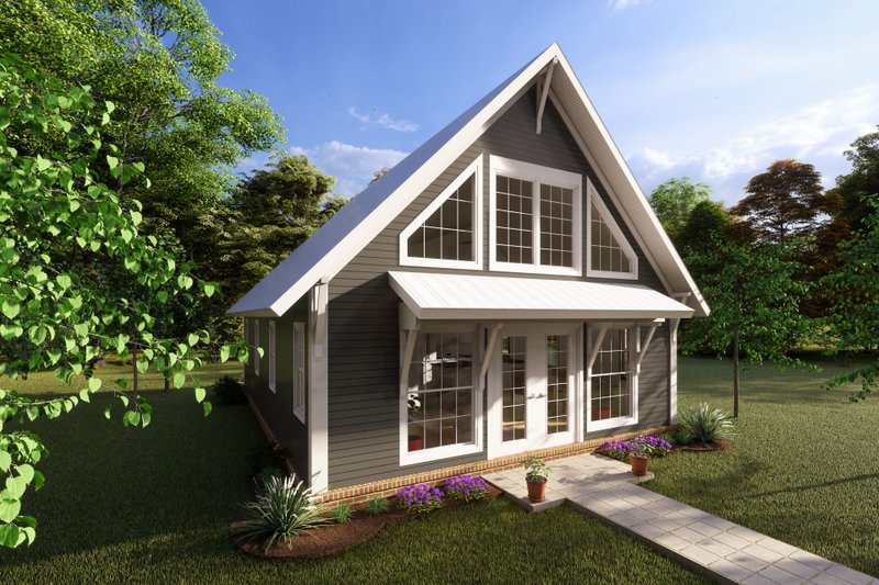 Home Plan - Exterior - Other Elevation for Cabin House Plan #513-2207 - 1 bed, 1 bath