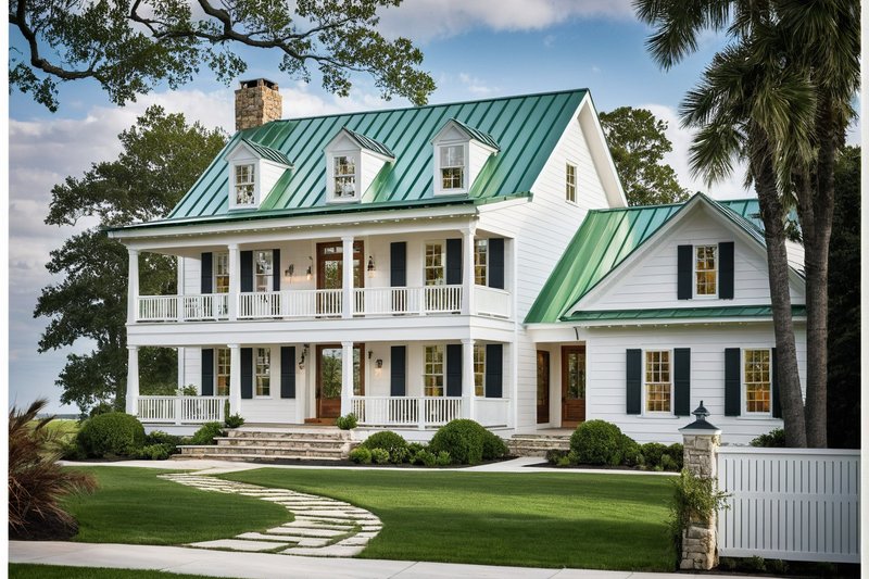 Home Plan - Southern Exterior - Front Elevation Plan #137-107