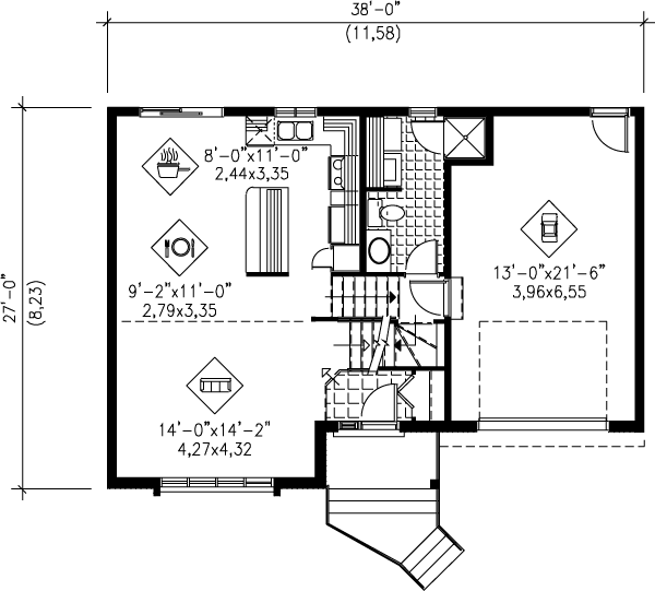 Traditional Floor Plan - Main Floor Plan #25-2204