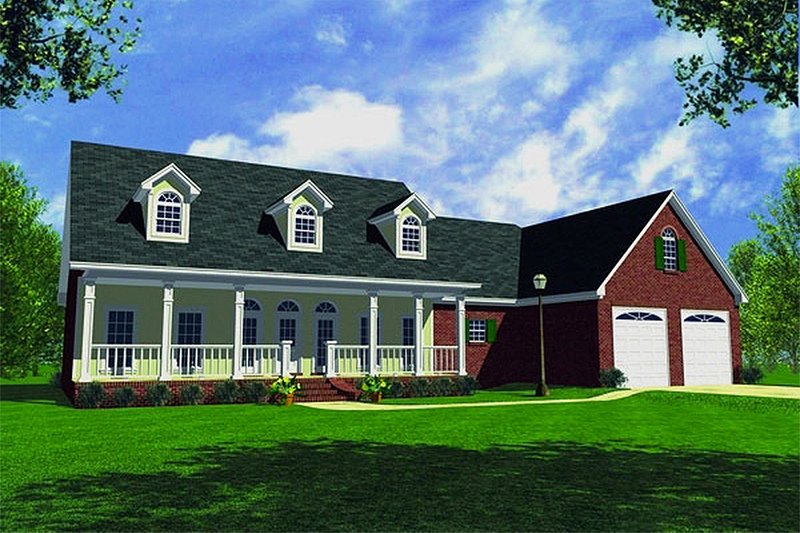 Architectural House Design - Farmhouse Exterior - Front Elevation Plan #21-132