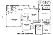 European Style House Plan - 4 Beds 3.5 Baths 2781 Sq/Ft Plan #81-1161 