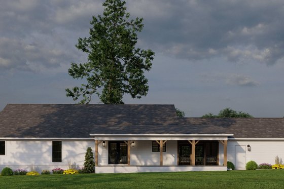 Exterior - Rear Elevation for Country House Plan #17-2612 - 3 bed, 2 bath