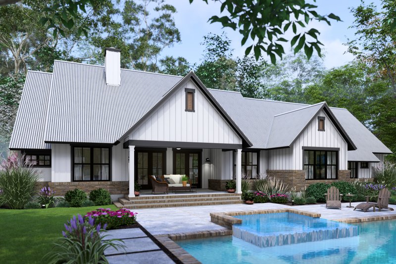 House Design - Exterior - Rear Elevation 5 for Cottage House Plan #120-290 - 4 bed, 3.5 bath