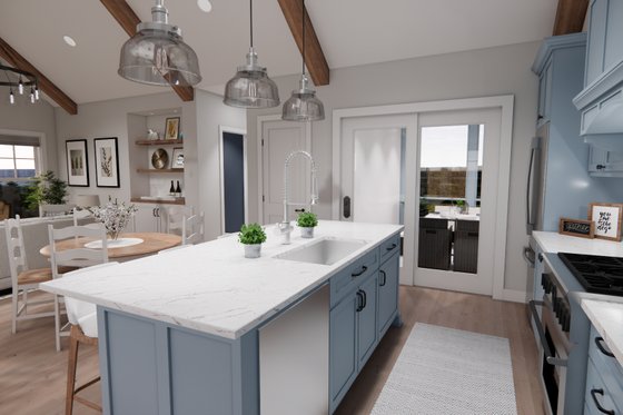 Interior - Kitchen 1 for Farmhouse House Plan #51-1428 - 1 bed, 1 bath