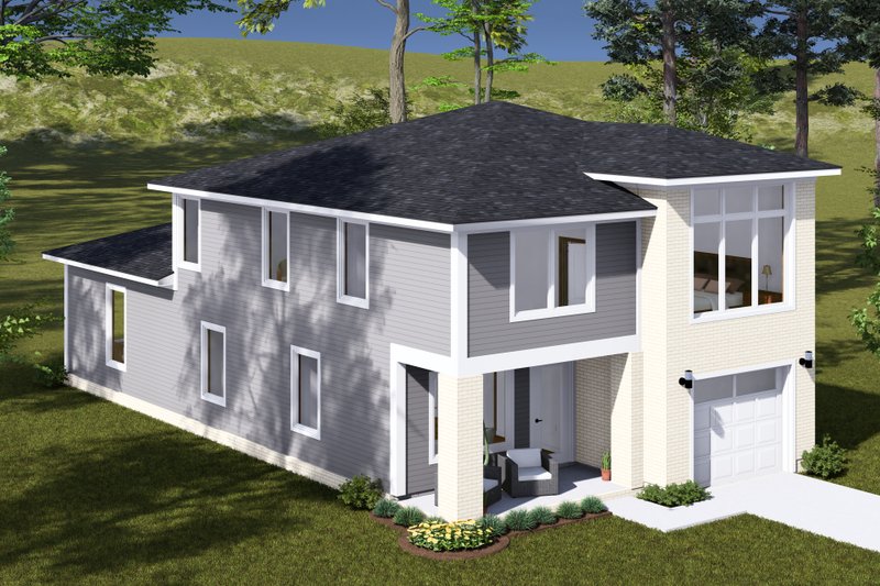 House Design - Exterior - Other Elevation for Modern House Plan #513-2299 - 3 bed, 3 bath