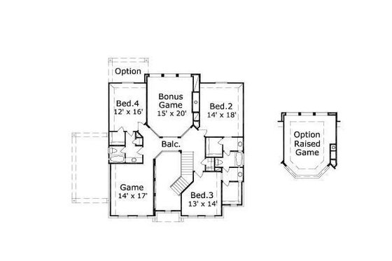 Floor Plan - Upper Floor for Colonial House Plan #411-509 - 4 bed, 3.5 bath