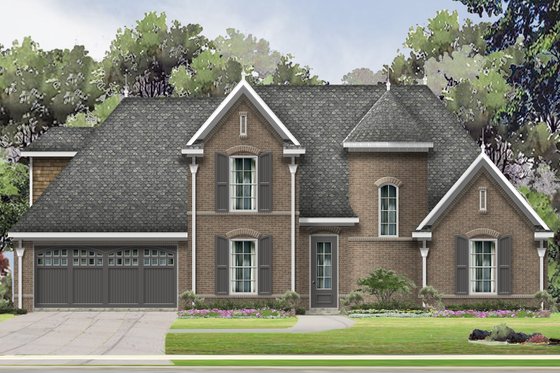 Exterior - Front Elevation for Traditional House Plan #424-414 - 3 bed, 2.5 bath