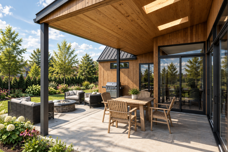 Home Plan - Exterior - Rear Elevation for Contemporary House Plan #48-1235 - 3 bed, 2 bath