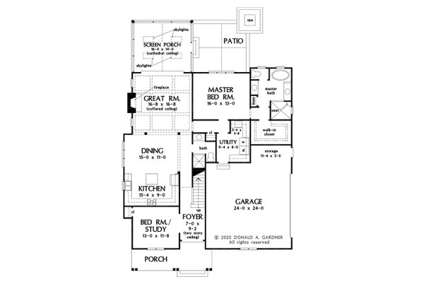 Farmhouse Floor Plan - Main Floor Plan #929-1135